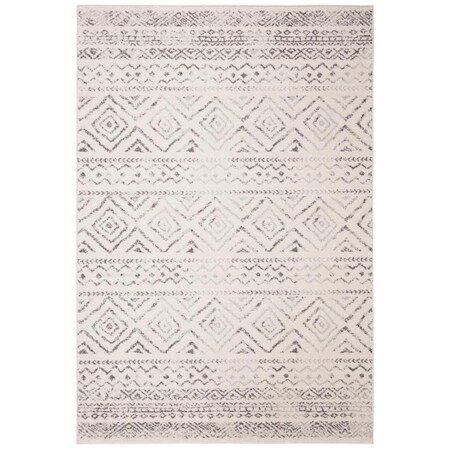 Safavieh 3 x 5 ft. Tulum Power Loomed Rectangle Area Rug Ivory & Grey TUL267A-3